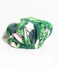 Load image into Gallery viewer, Vintage Style White & Green Palm Print Shower Cap