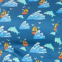 Load image into Gallery viewer, Plus Size Retro Blue Dolphin Print Ruby Swing Dress