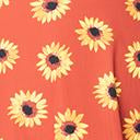 Load image into Gallery viewer, Plus Size Rust & Yellow Sunflower Print Stephanie Swing Dress