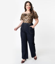 Load image into Gallery viewer, Hell Bunny Plus Size Dark Denim Blue Weston Jeans