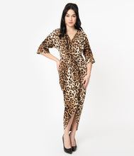 Load image into Gallery viewer, Leopard Print High Low Wiggle Dress