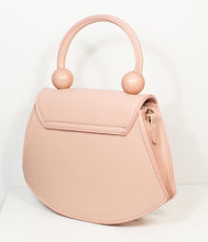 Load image into Gallery viewer, Vintage Style Light Pink Leatherette Crescent Purse