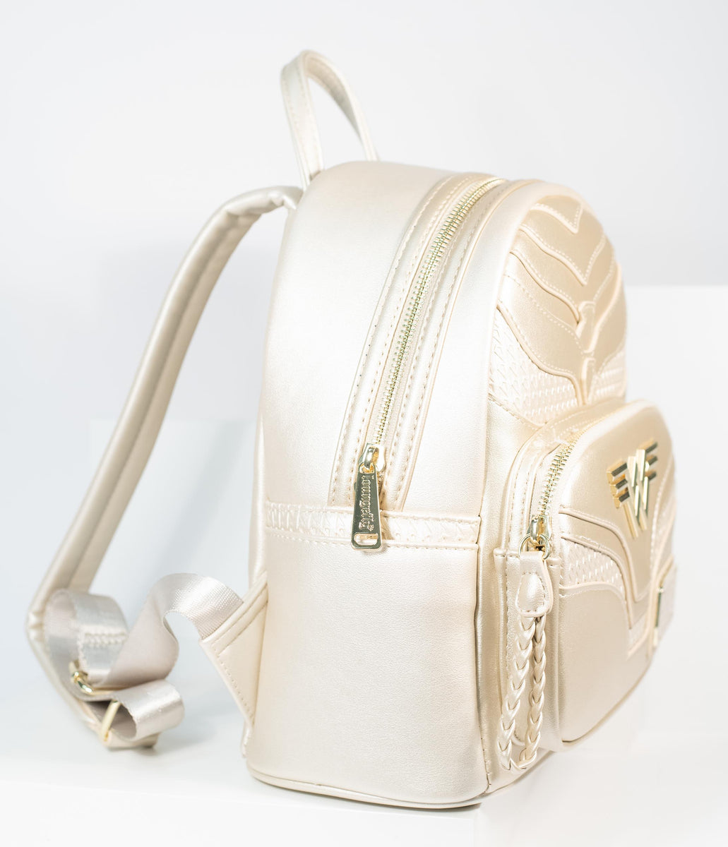 Loungefly Metallic Gold Wonder Woman Backpack Loungefly DC Comics Wonder Woman 1984 Metallic Gold Mini  main image 3