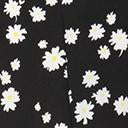 Load image into Gallery viewer, Retro Style Black & Ivory Floral Belted Midi Skirt