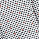 Load image into Gallery viewer, Plus Size Black & White Gingham Cherry Print Mona Swing Dress