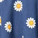Load image into Gallery viewer, 1950s Style Navy Blue Daisy Print Short Sleeve Mona Swing Dress