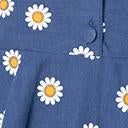 Load image into Gallery viewer, Plus Size 1950s Style Navy Blue Daisy Print Short Sleeve Mona Swing Dress