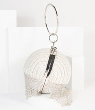 Load image into Gallery viewer, Unique Vintage Pearl & Rhinestone Round Handbag