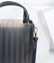 Load image into Gallery viewer, Black Accordion Jelly Mini Tote