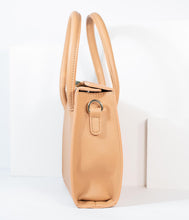 Load image into Gallery viewer, Tan Leatherette Square Handbag