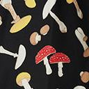 Load image into Gallery viewer, Vintage Style Black & Mushroom Print Swing Skirt