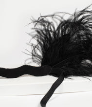 Load image into Gallery viewer, Unique Vintage 1920s Black & Gold Feather Flapper Headband