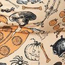 Load image into Gallery viewer, Plus Size Retro Cream Halloween Print Rose Swing Dress