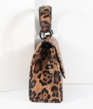 Load image into Gallery viewer, Retro Style Leopard Print & Reptile Texture Handbag