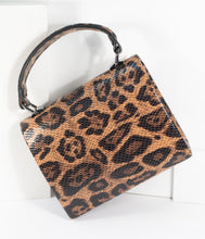 Load image into Gallery viewer, Retro Style Leopard Print & Reptile Texture Handbag