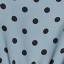Load image into Gallery viewer, 1970s Style Dusty Blue & Black Polka Dot Jumpsuit