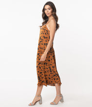 Load image into Gallery viewer, Retro Style Animal Print Midi Dress
