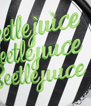 Load image into Gallery viewer, Beetlejuice x Unique Vintage Black & Green Stripe Crossbody