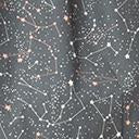 Load image into Gallery viewer, Plus Size Grey Constellation Print Gathered Swing Skirt