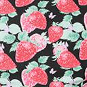 Load image into Gallery viewer, Plus Size Black & Red Strawberry Print Bow Blouse