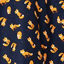 Load image into Gallery viewer, Plus Size Navy & Orange Fox Print High Waist Swing Skirt