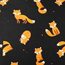 Load image into Gallery viewer, Plus Size 1950s Black & Orange Fox Print Bernie Swing Dress