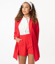 Load image into Gallery viewer, Retro Style Red Sabrina Blazer