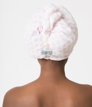 Load image into Gallery viewer, Vintage Style Pink & White Polka Dot Hair Turban