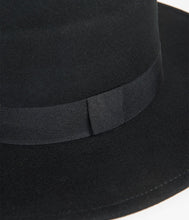 Load image into Gallery viewer, Black Wool Felt Bolero Hat