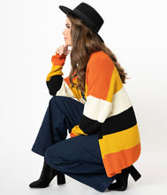 Load image into Gallery viewer, Fall Stripe Open Cotton Knit Cardigan