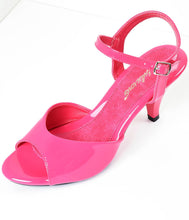 Load image into Gallery viewer, Hot Pink Patent Leather Belle Sandal Pump