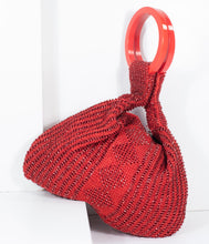 Load image into Gallery viewer, Deco Style Red Beaded Satchel Bag
