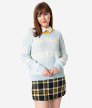 Load image into Gallery viewer, Light Blue &amp; Daisy Chain Sweater
