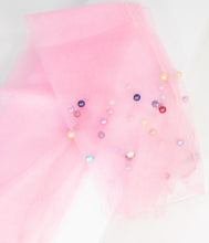 Load image into Gallery viewer, Pink &amp; Multicolor Pearl Sheer Socks
