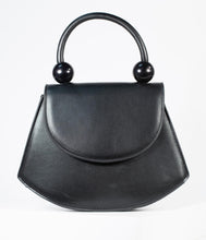 Load image into Gallery viewer, Vintage Style Black Leatherette Crescent Purse
