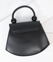 Load image into Gallery viewer, Vintage Style Black Leatherette Crescent Purse
