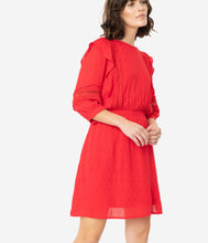 Load image into Gallery viewer, Red Three Quarter Sleeve Woven Dress
