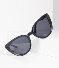 Load image into Gallery viewer, Vintage Style Matte Black Sweet Stuff Cat Eye Sunglasses
