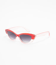 Load image into Gallery viewer, Vintage Style Red &amp; Crystal Cat Eye Tasty Sunglasses
