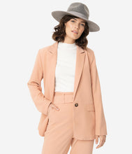 Load image into Gallery viewer, Peach Long Sleeve Button Front Blazer
