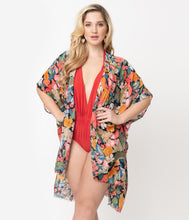 Load image into Gallery viewer, Multicolor Floral Print Swim Coverup
