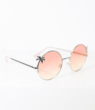 Load image into Gallery viewer, Silver &amp; Pink Coconut Grove Rounded Sunglasses
