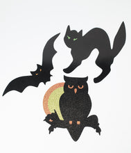 Load image into Gallery viewer, Halloween Sparkle Silhouettes Paper Cutouts Set
