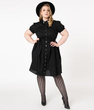 Load image into Gallery viewer, Hell Bunny Plus Size 1950s Black Samara Swing Dress
