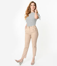 Load image into Gallery viewer, Retro Style Khaki Linen Pants

