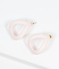 Load image into Gallery viewer, Retro Style Light Beige Curved Teardrop Post Earrings
