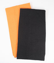 Load image into Gallery viewer, Orange Spiderweb Oven Mitt &amp; Dish Towel Set
