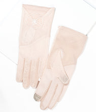 Load image into Gallery viewer, Unique Vintage Blush Pink Floral Accent Gloves
