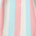 1950s Light Blue & Pink Stripe Candy Swing Dress