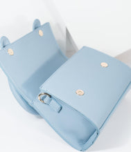 Load image into Gallery viewer, Light Blue Leatherette Structured Purse
